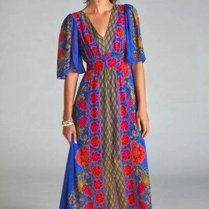 NWT Anthropologie Farm Rio Rosita Boho Maxi Dress
